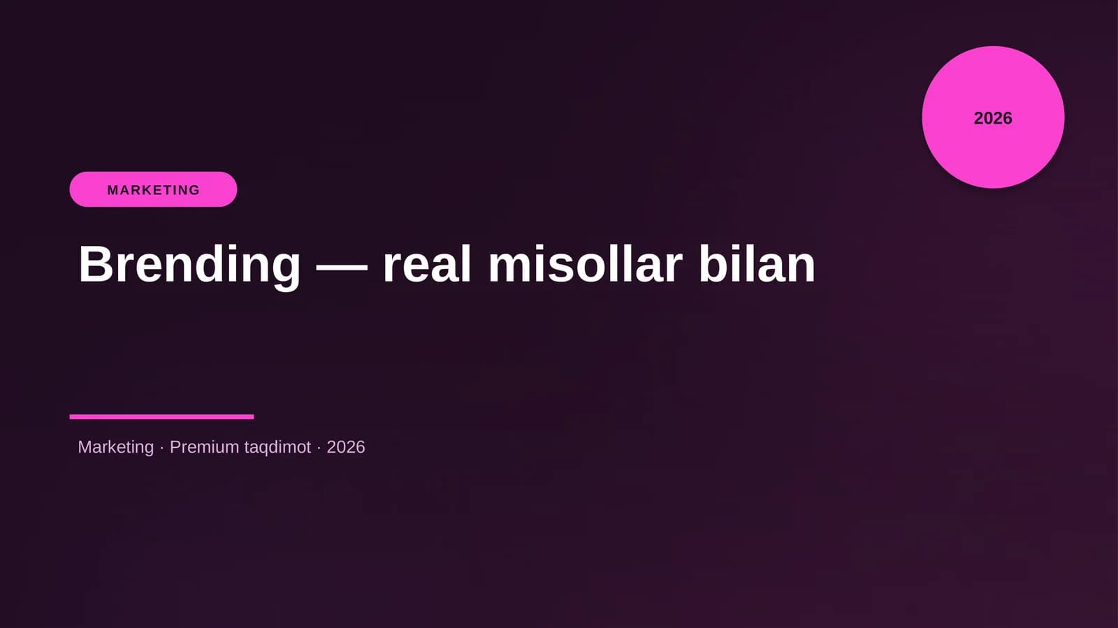 Brending — real misollar bilan