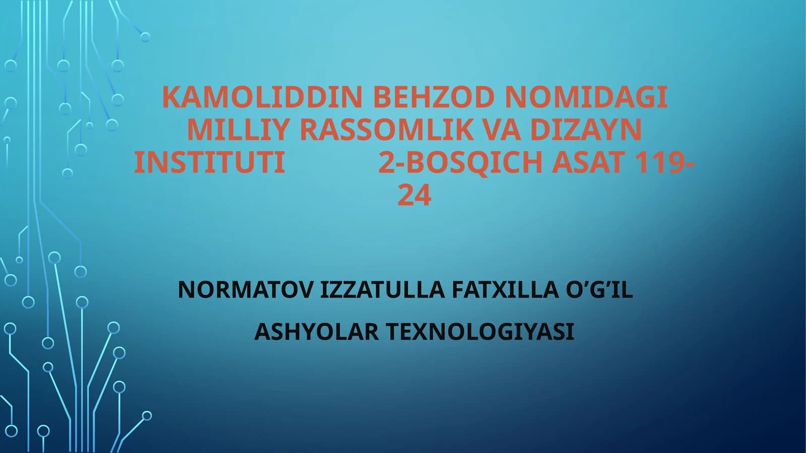 Badiiy Kulolchilik Buyumlarini Islash Chiqarish Texnologiyasi