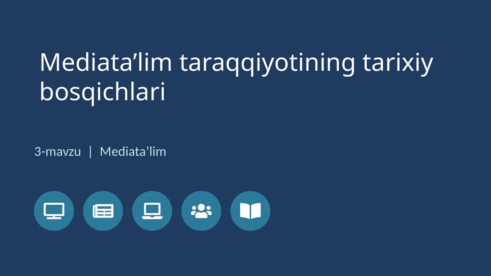 Mediata’limning yangi bosqichi