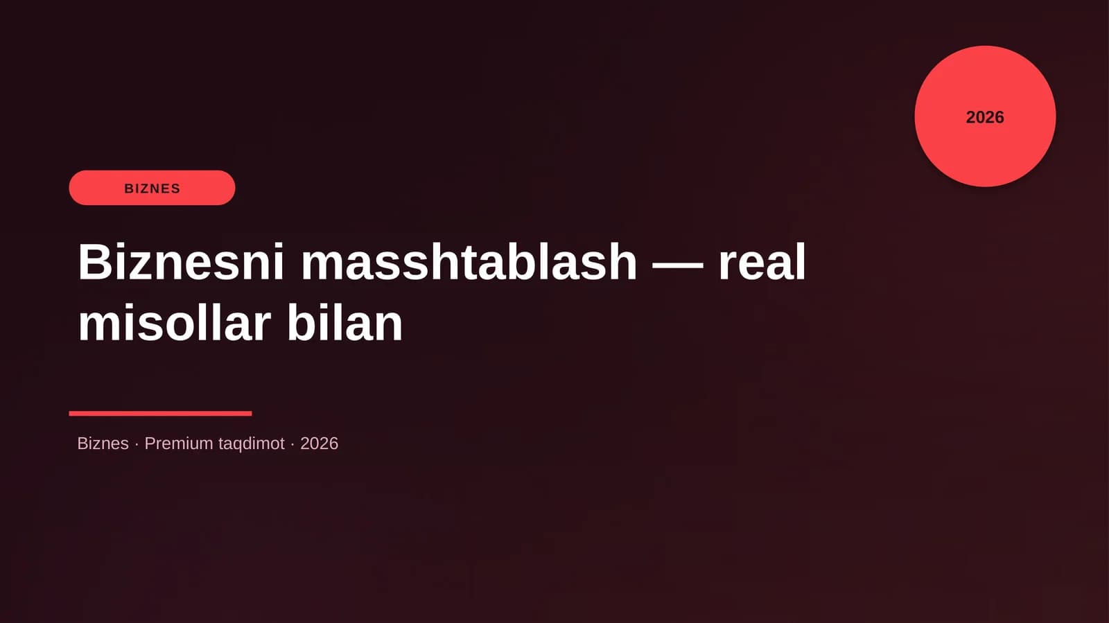 Biznesni masshtablash — real misollar bilan