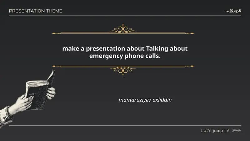 Talking about Emergency Phone Calls