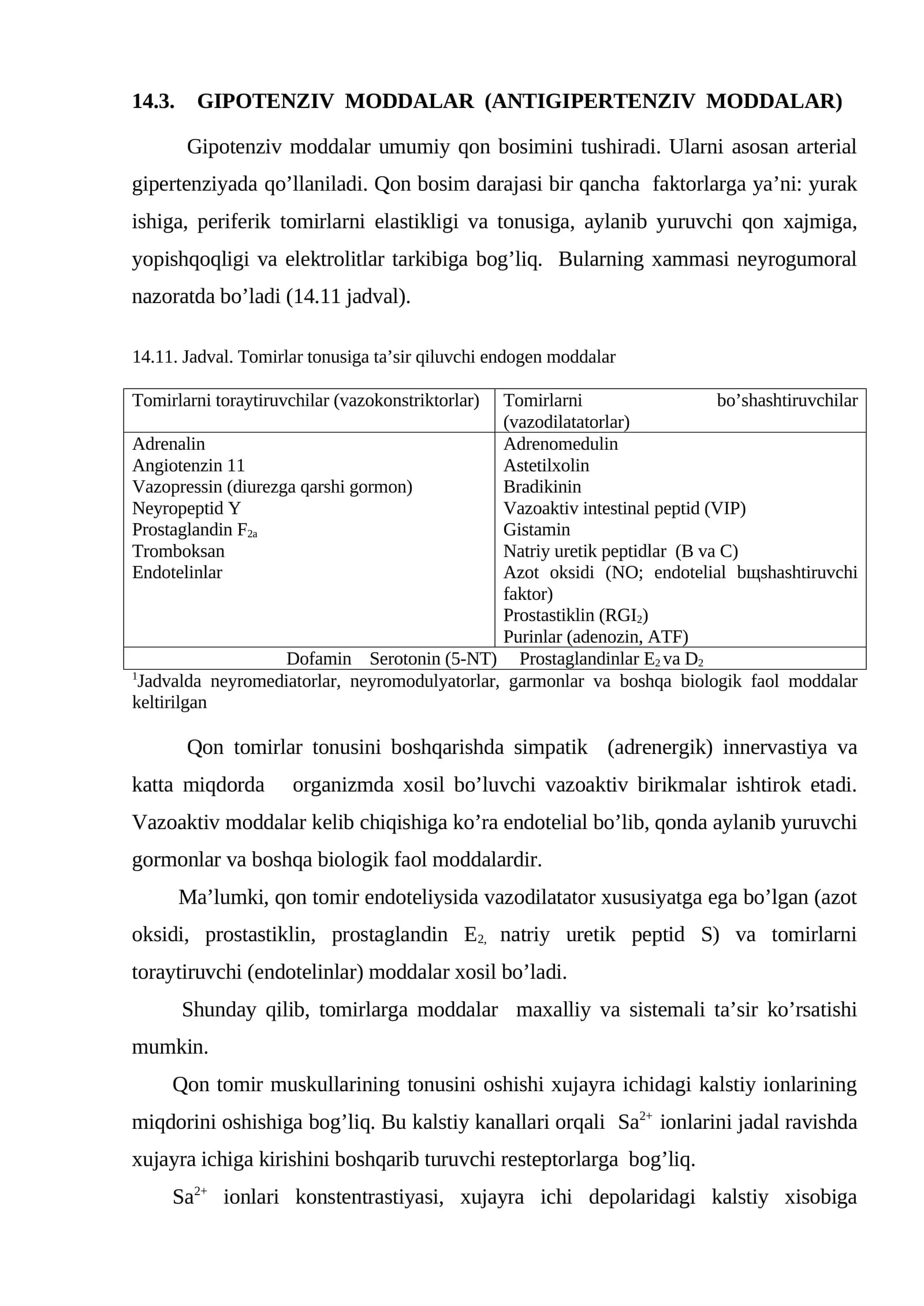 GIPOTENZIV MODDALAR (ANTIGIPERTENZIV MODDALAR)