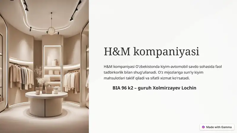 H&M kompaniyasi