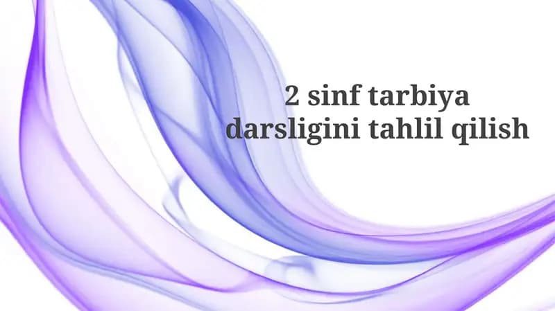 2sinftarbiyadarsliginitahlilqilish