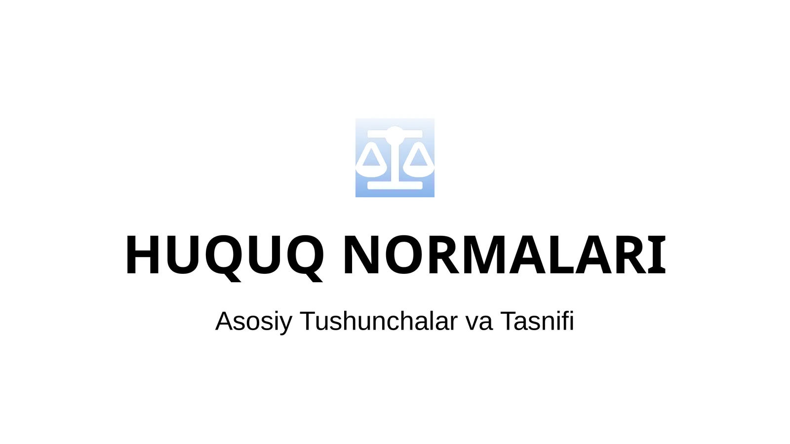 HUQUQ NORMALARI