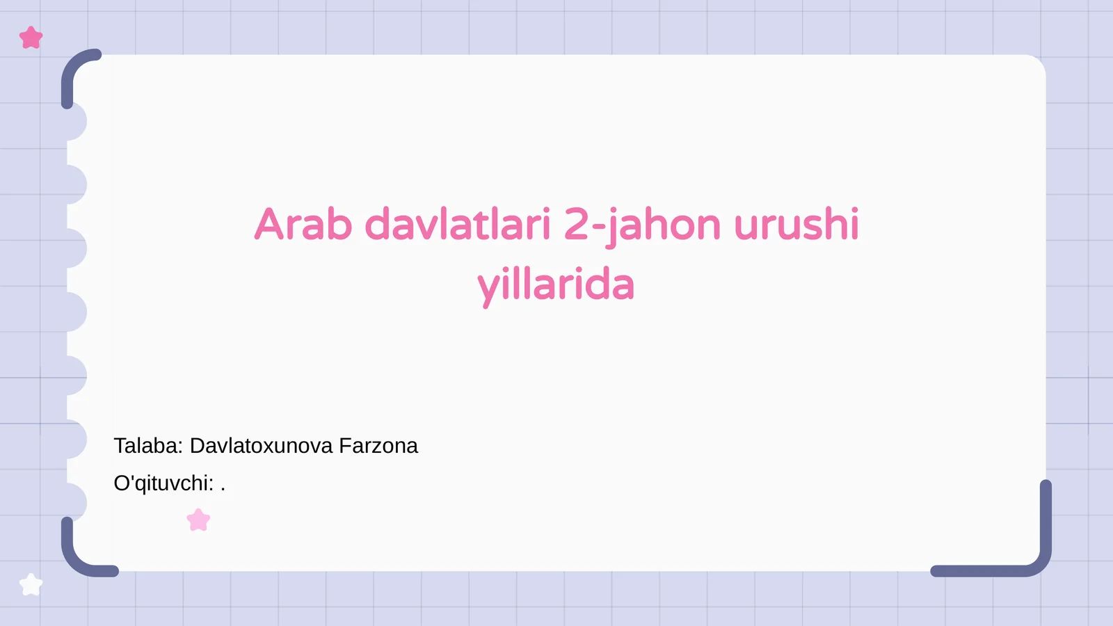 Arab davlatlari 2-jahon urushi yillarida