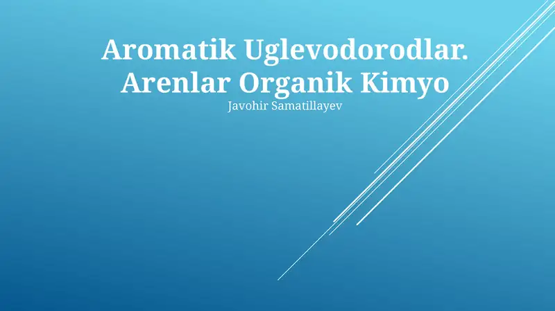 Aromatik Uglevodorodlar