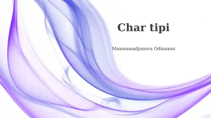 Char tipi