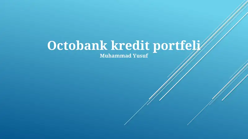 Octobank kredit portfeli