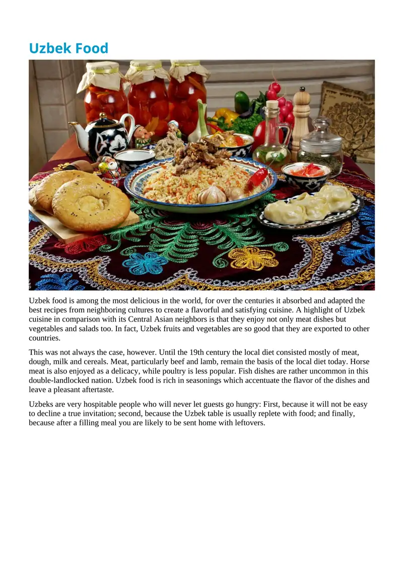 Uzbek Food