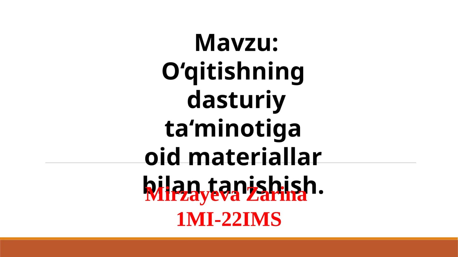 O‘qitishning dasturiy ta‘minoti