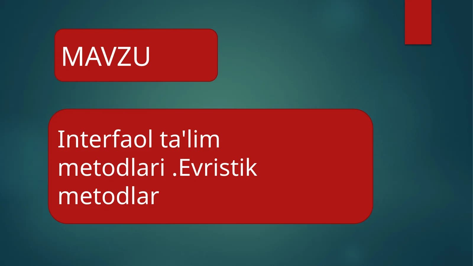 INTERFAOL METODLAR