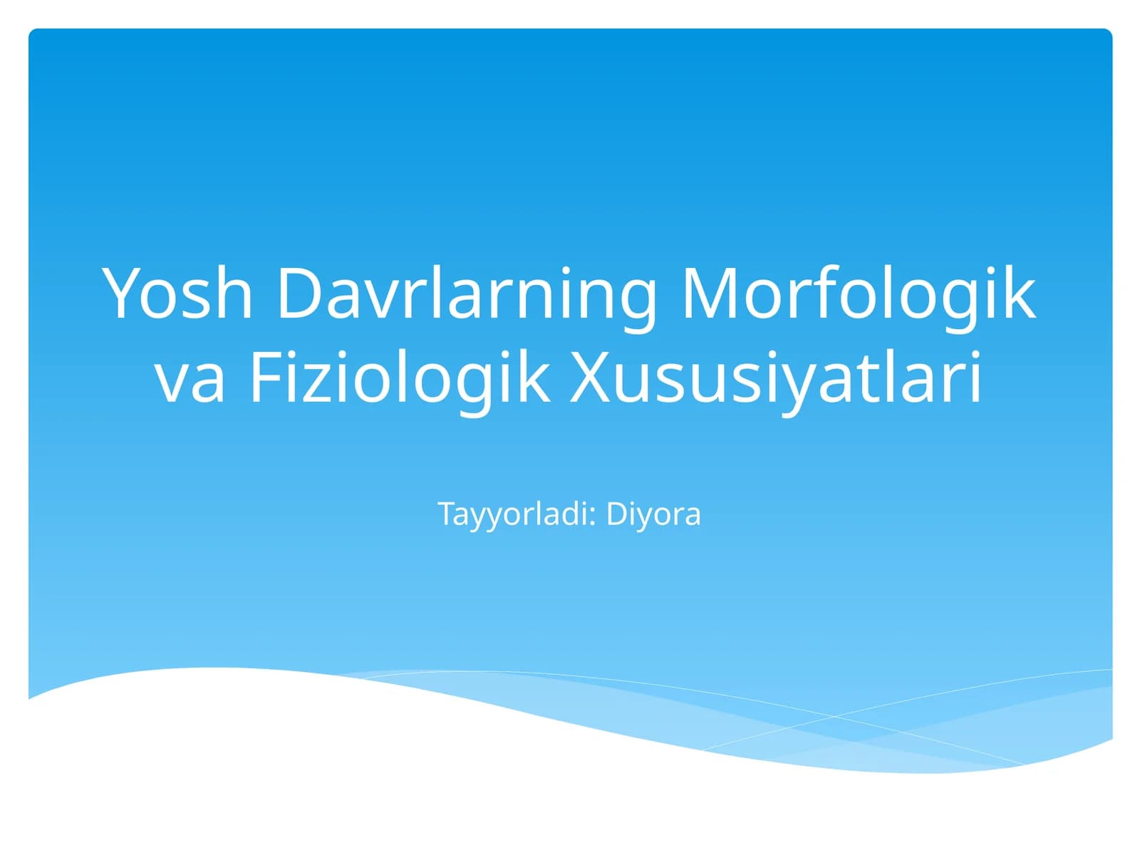 Yosh davrlar