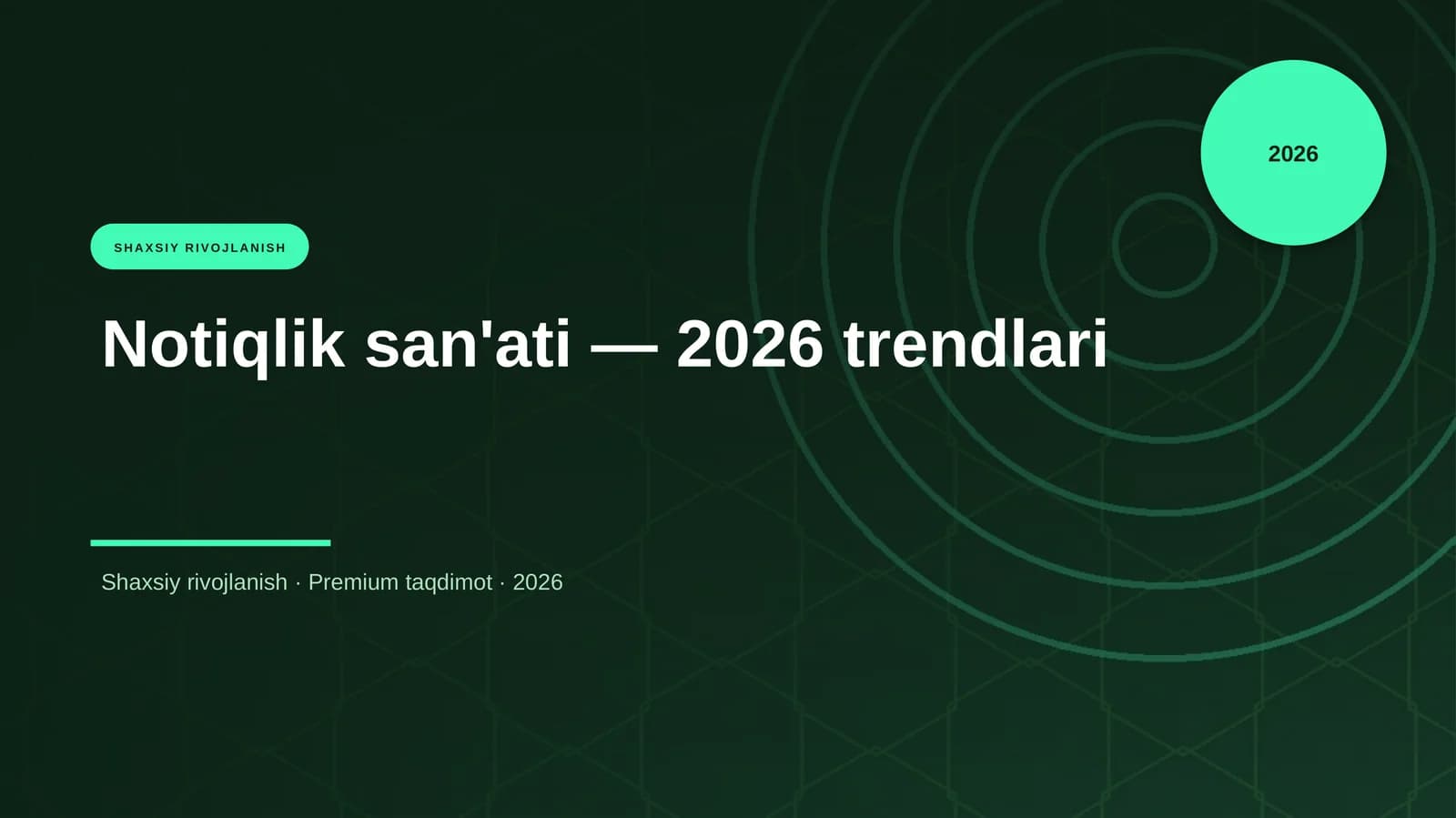 Notiqlik san'ati — 2026 trendlari