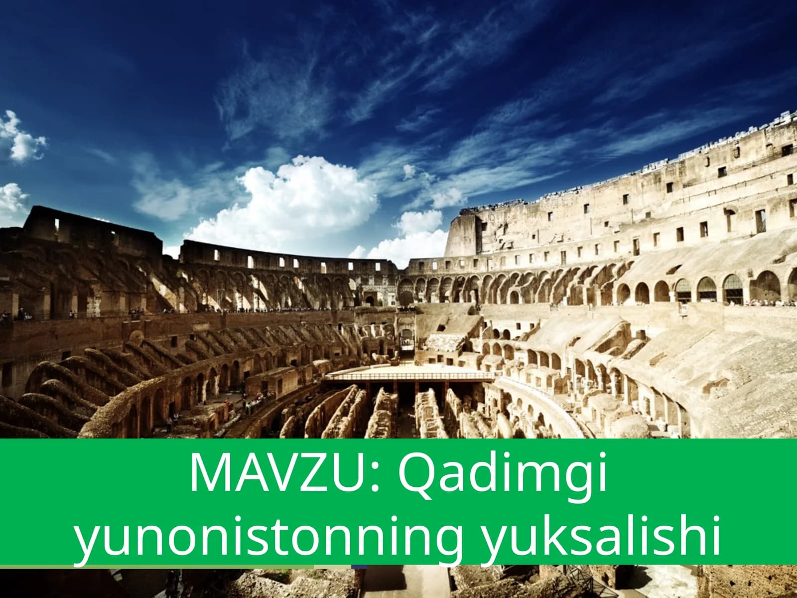 Qadimgi yunonistonning yuksalishi