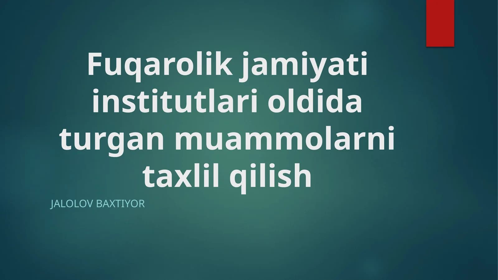 Taturgan muammolarni taxlil qilish