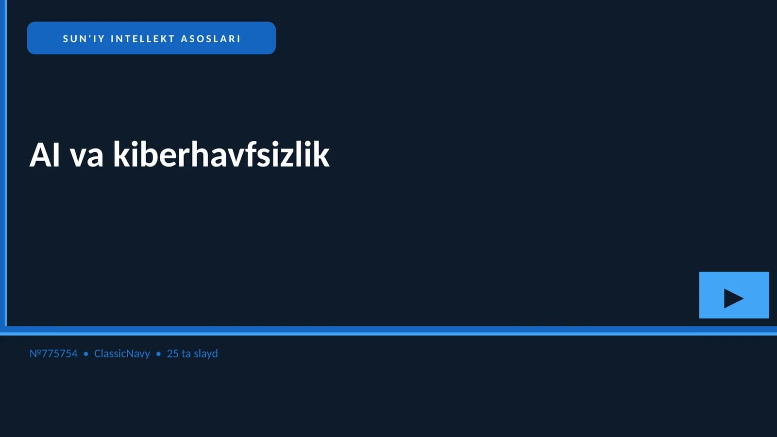 SUN'IY INTELLEKT ASOSLARI