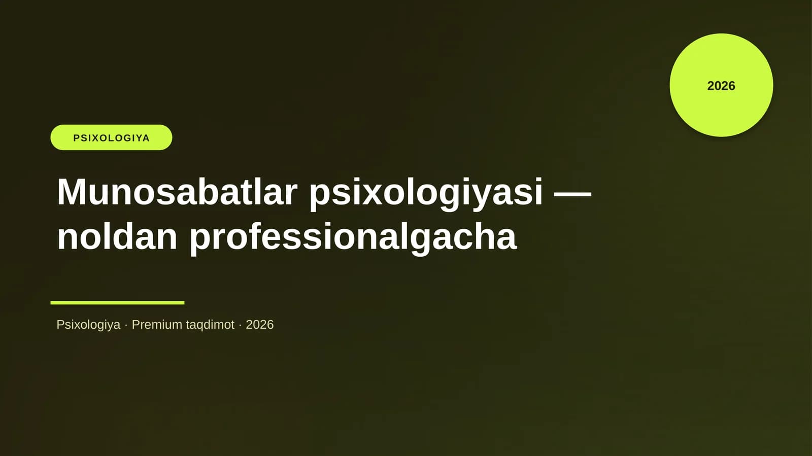 Psixologiya Munosabatlar psixologiyasi — noldan professionalgacha