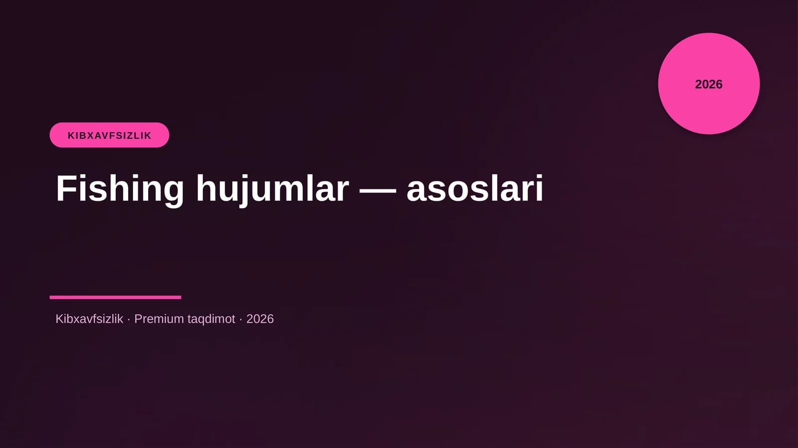 Fishing hujumlar — asoslari