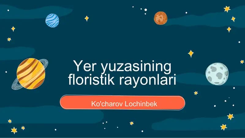 Yer yuzasining floristik rayonlari