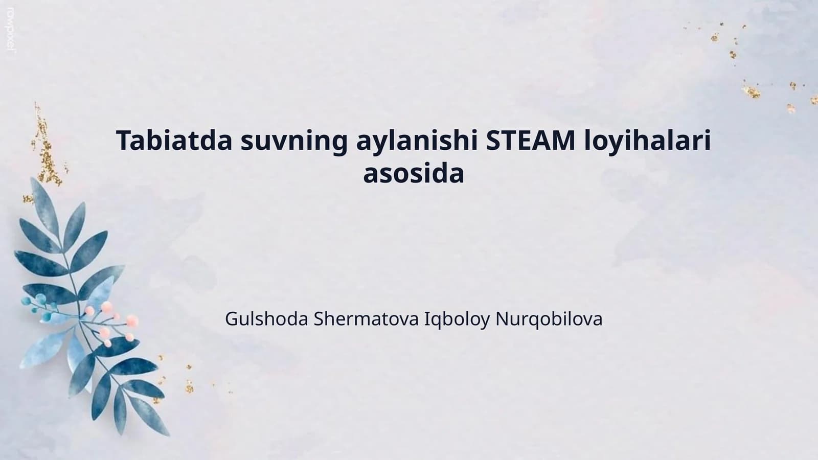 Tabiatda suvning aylanishi STEAM loyihalari asosida