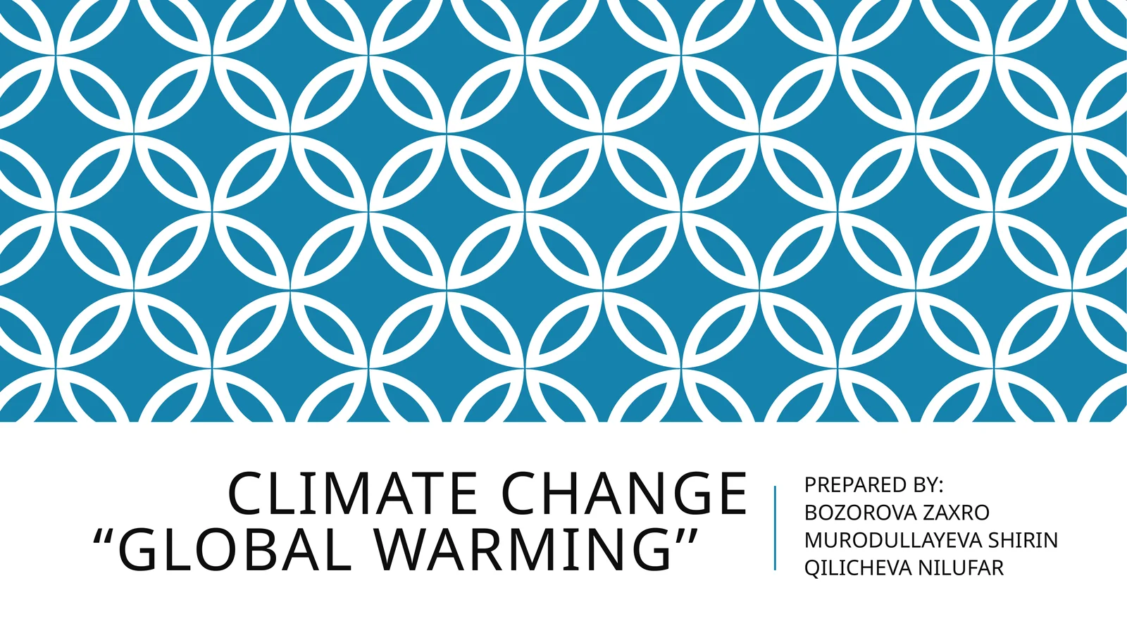 "CLIMATE CHANGE‘GLOBAL WARMING’’