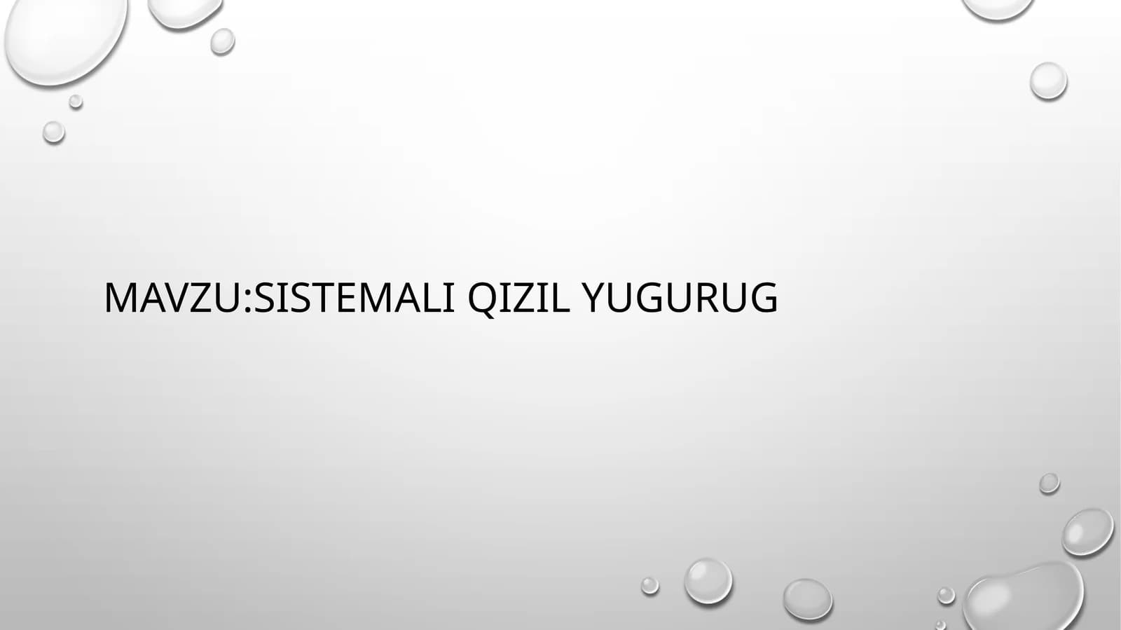 Sistemali qizil yugurug