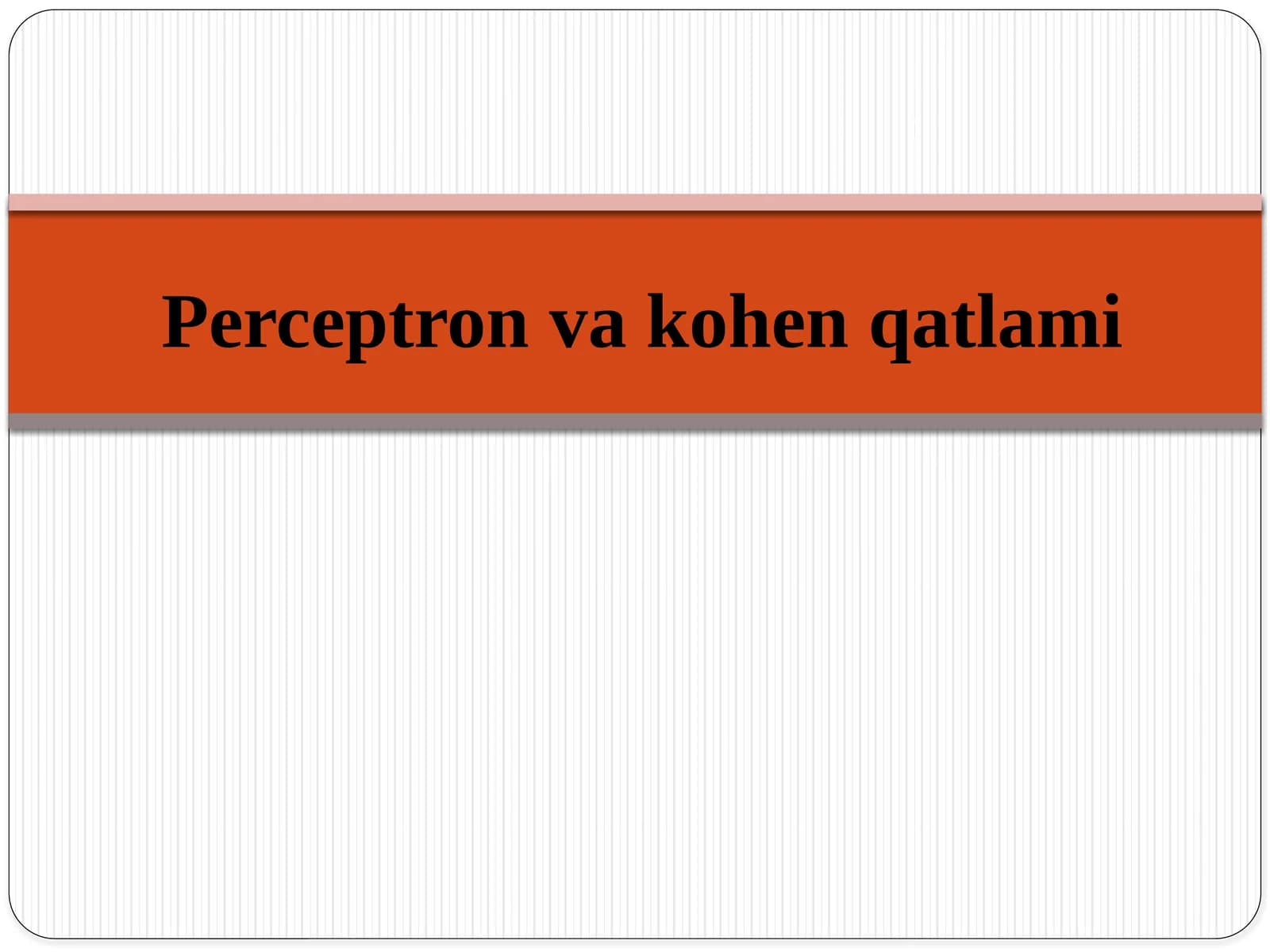 Perceptronvakohenqatlami