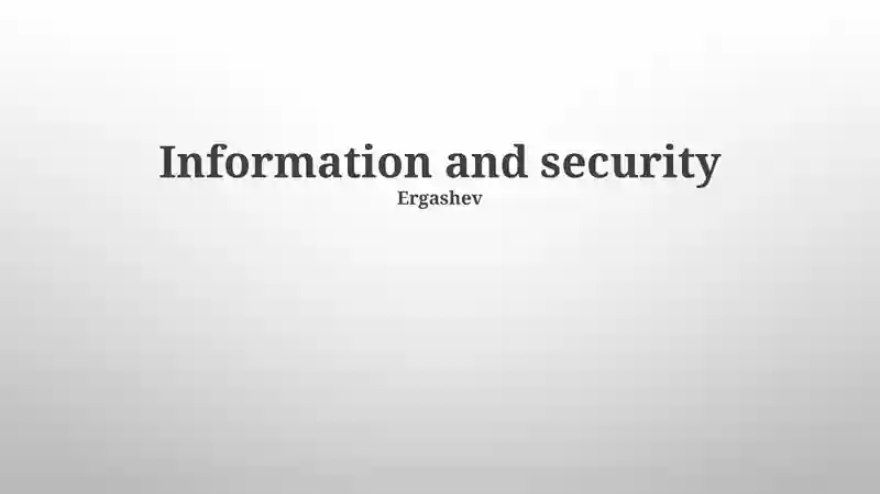 Information and Security