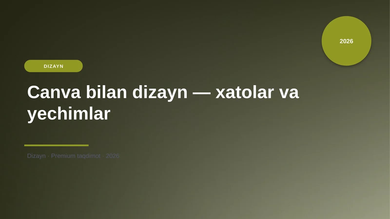 Canva bilan dizayn — xatolar va yechimlar