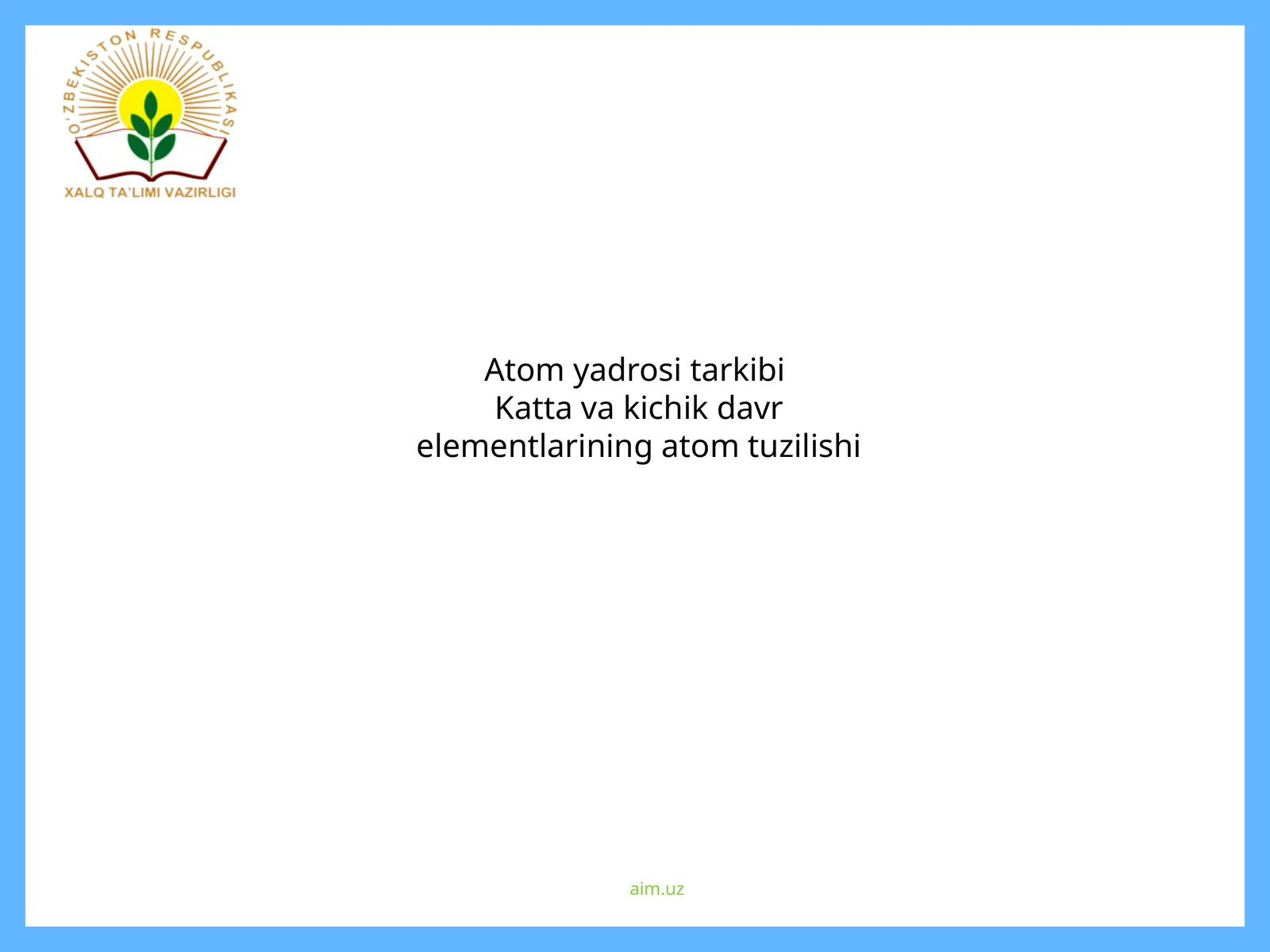 Atom yadrosi tarkibi