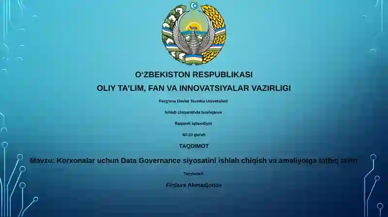Data Governance siyosati