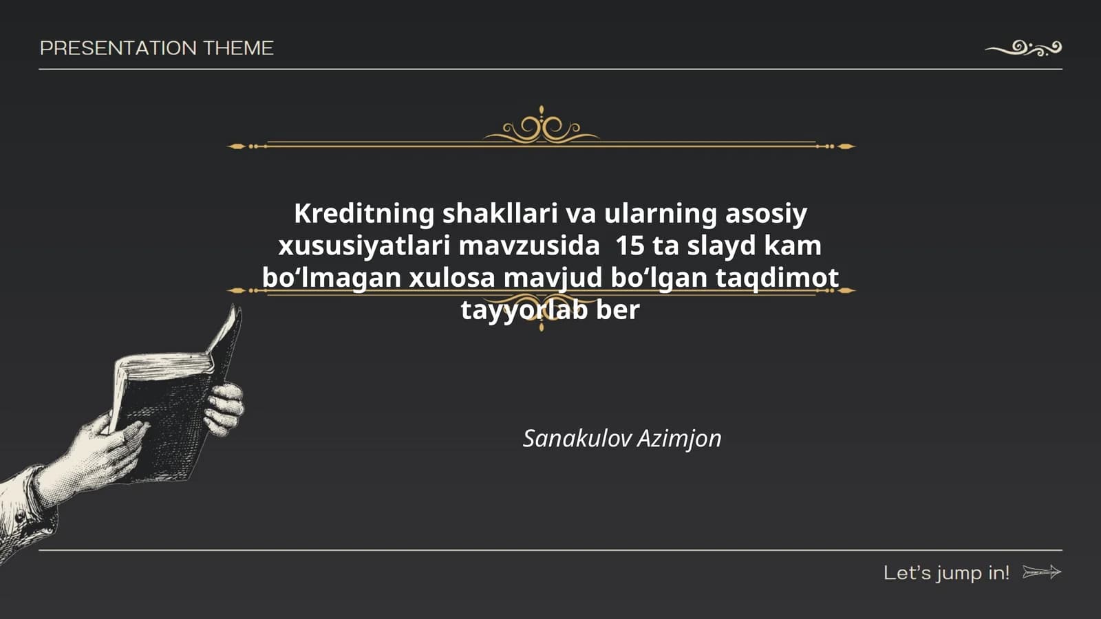 Kreditning shakllari va ularning asosiy xususiyatlari