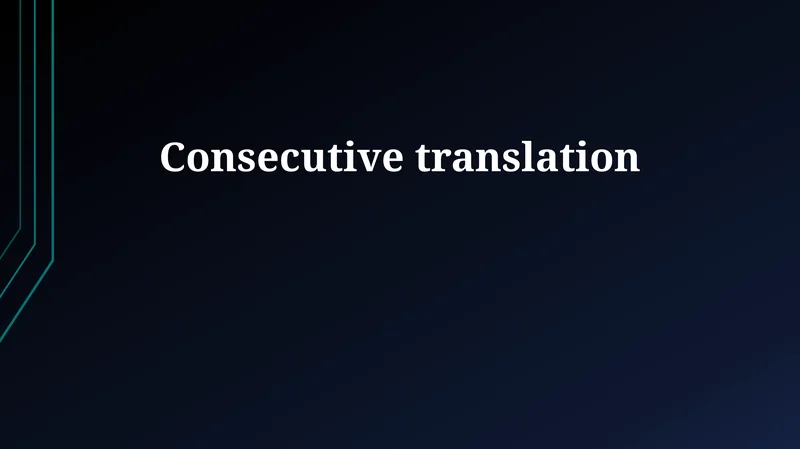 Consecutive Interpreting