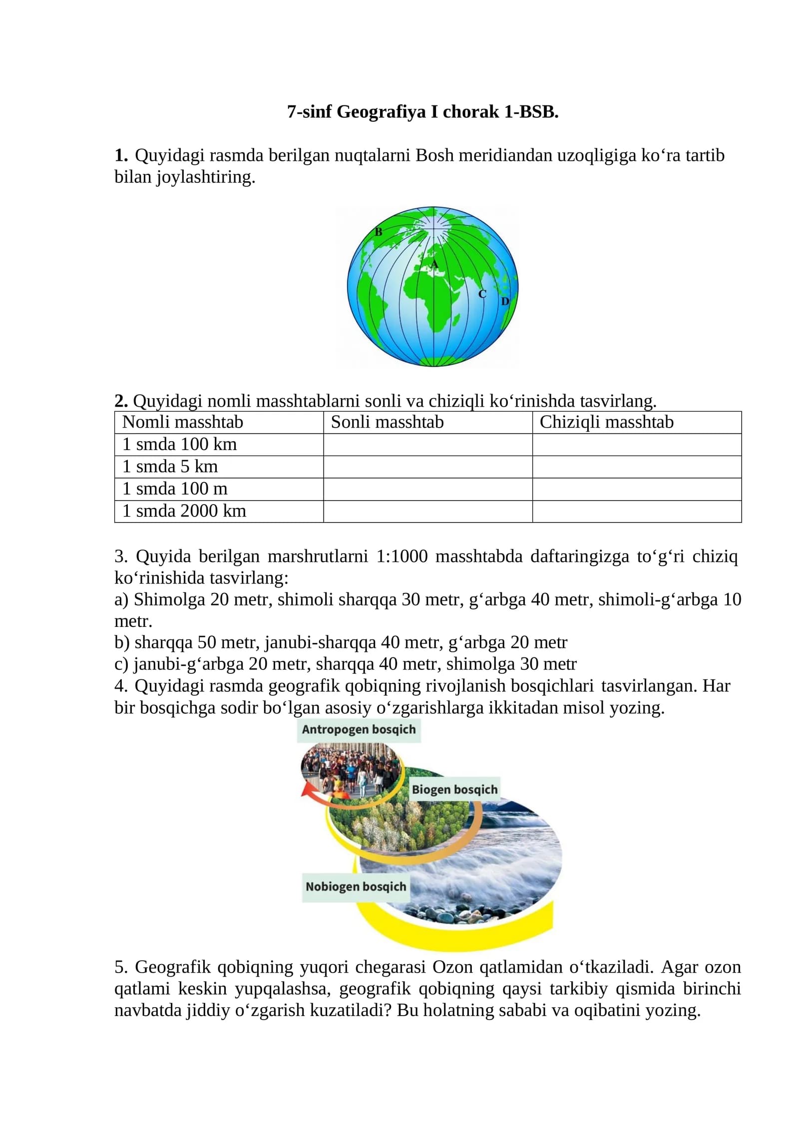 7-sinf (1-BSB) Geografiya word shakli 2026