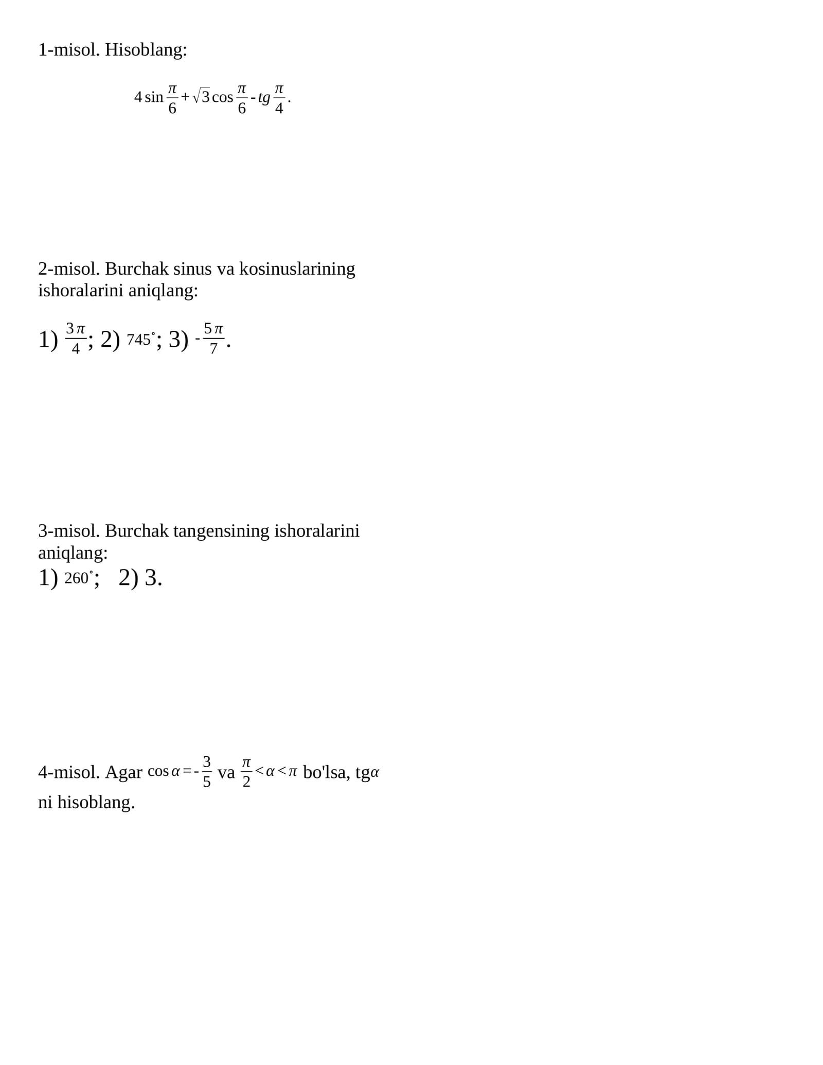 Qo'shish formulalari