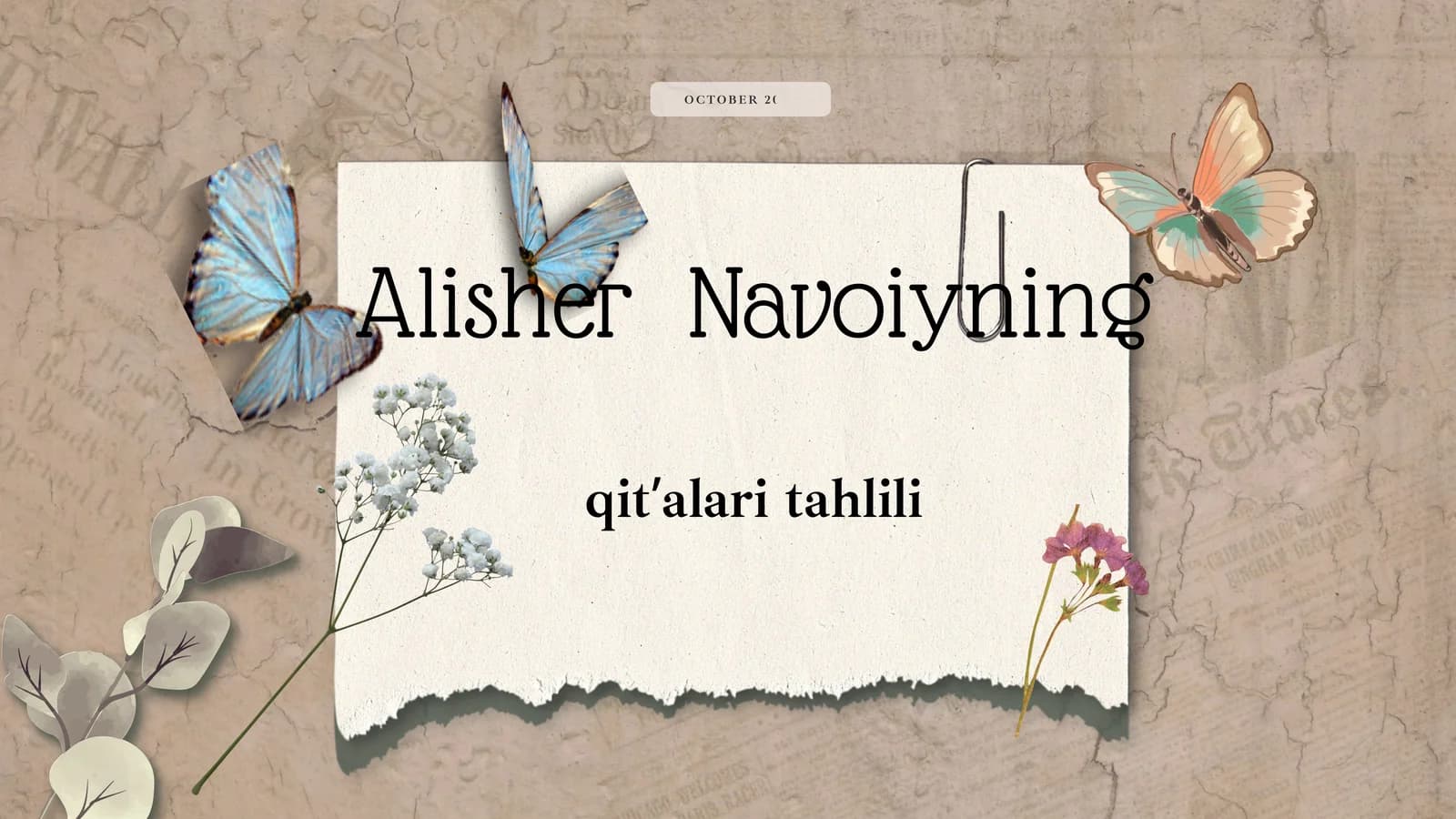 Alisher  Navoiyning qitʼalari tahlili