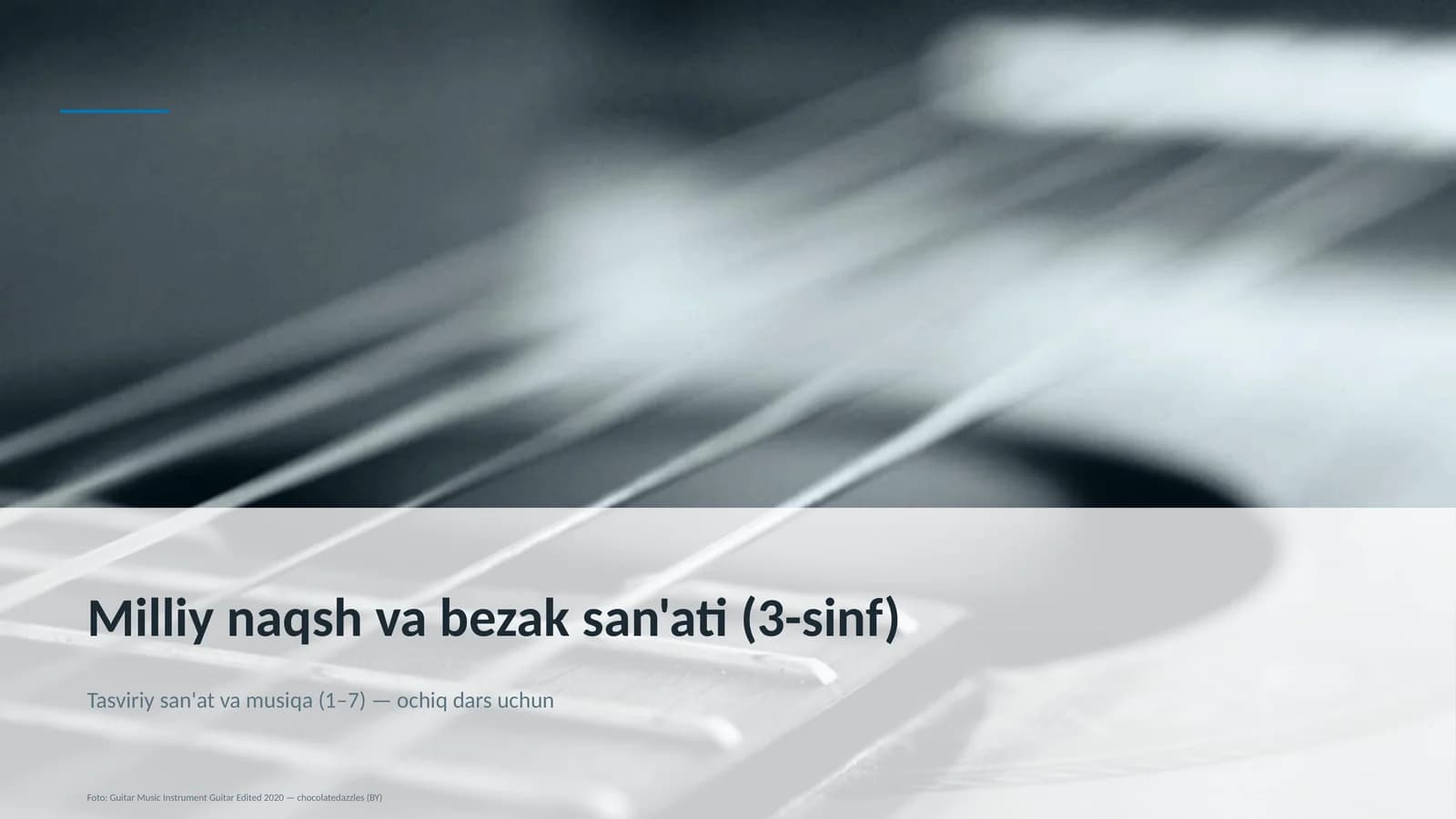 Milliy naqsh va bezak san'ati (3-sinf)