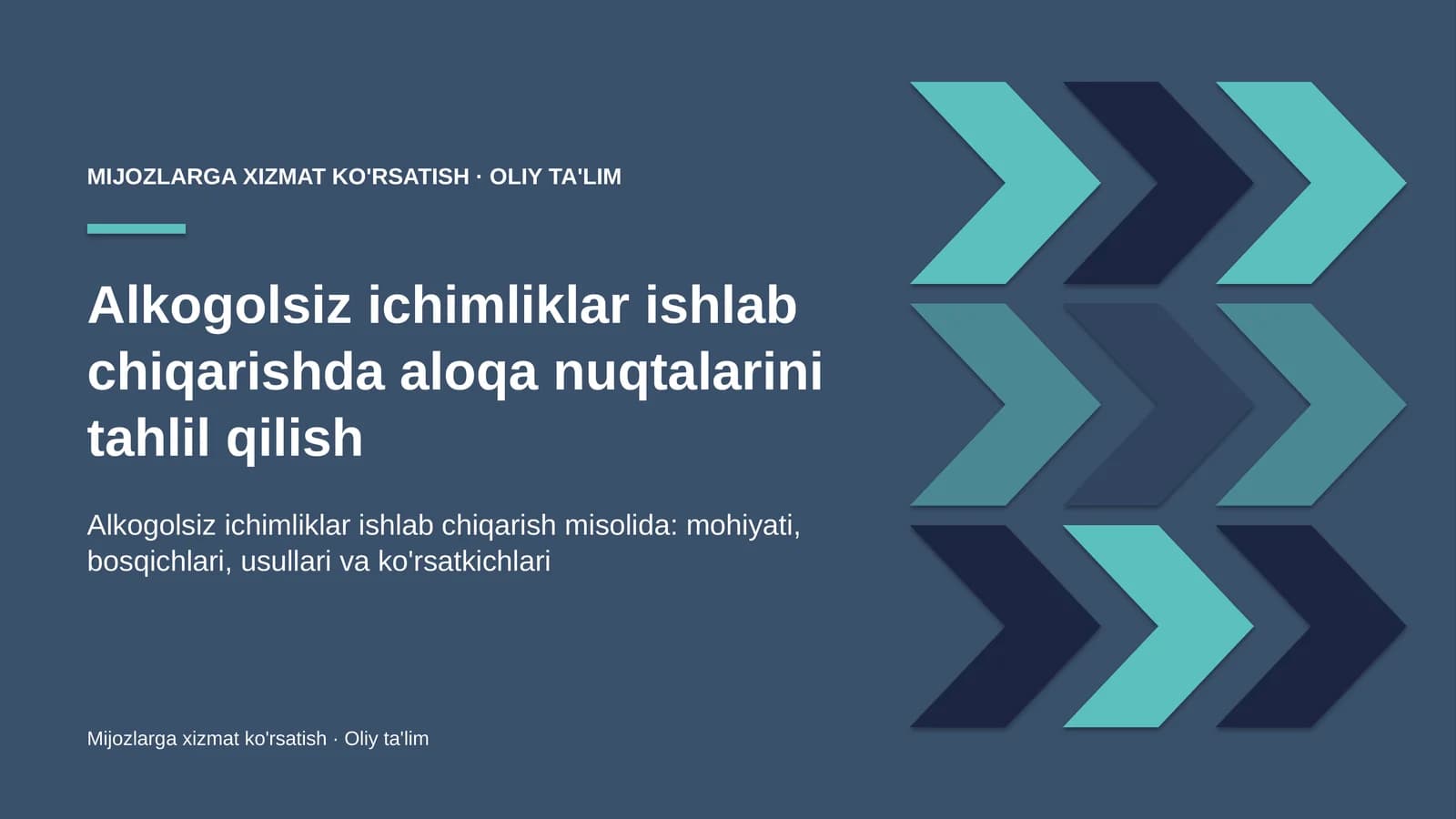 alkogolsiz ichimliklar ishlab chiqarishda aloqa nuqtalarini tahlil qilish 7994