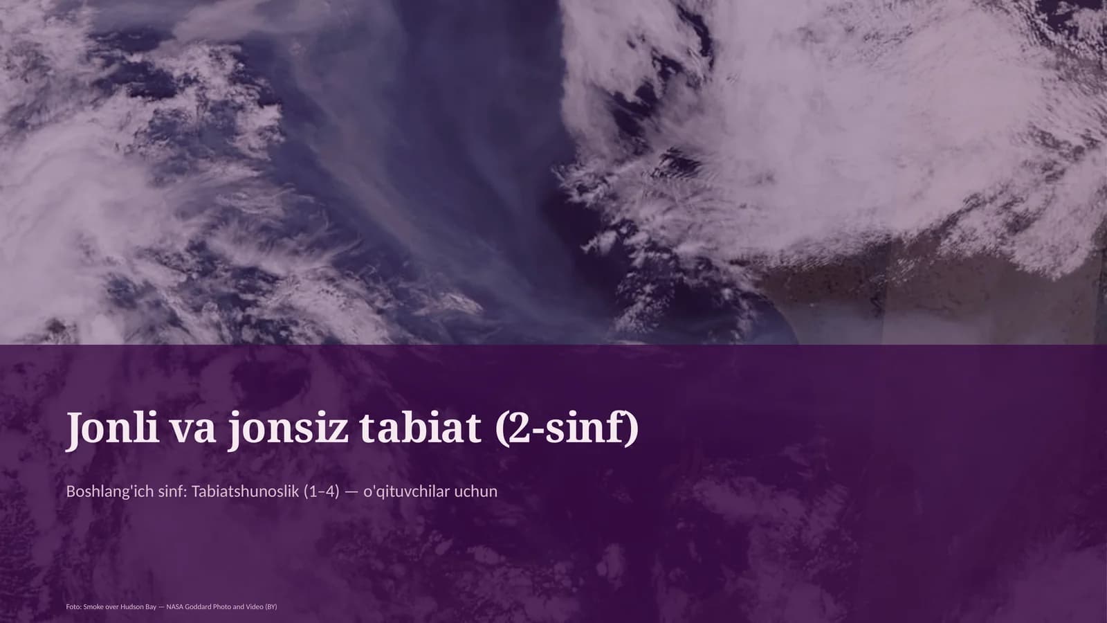 Jonli va jonsiz tabiat (2-sinf)