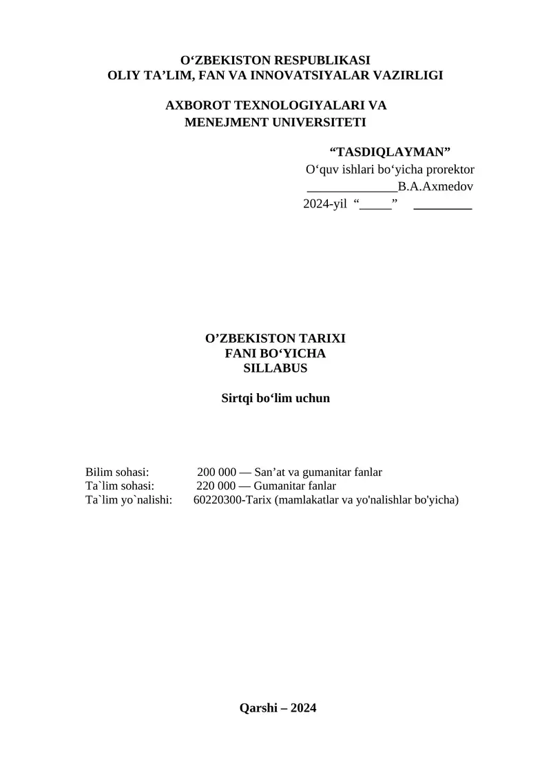 O’zbekiston tarixi