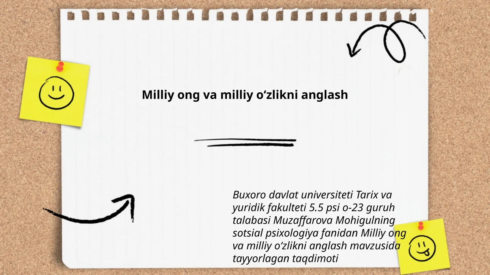 Milliy ong va milliy oʻzlikni anglash