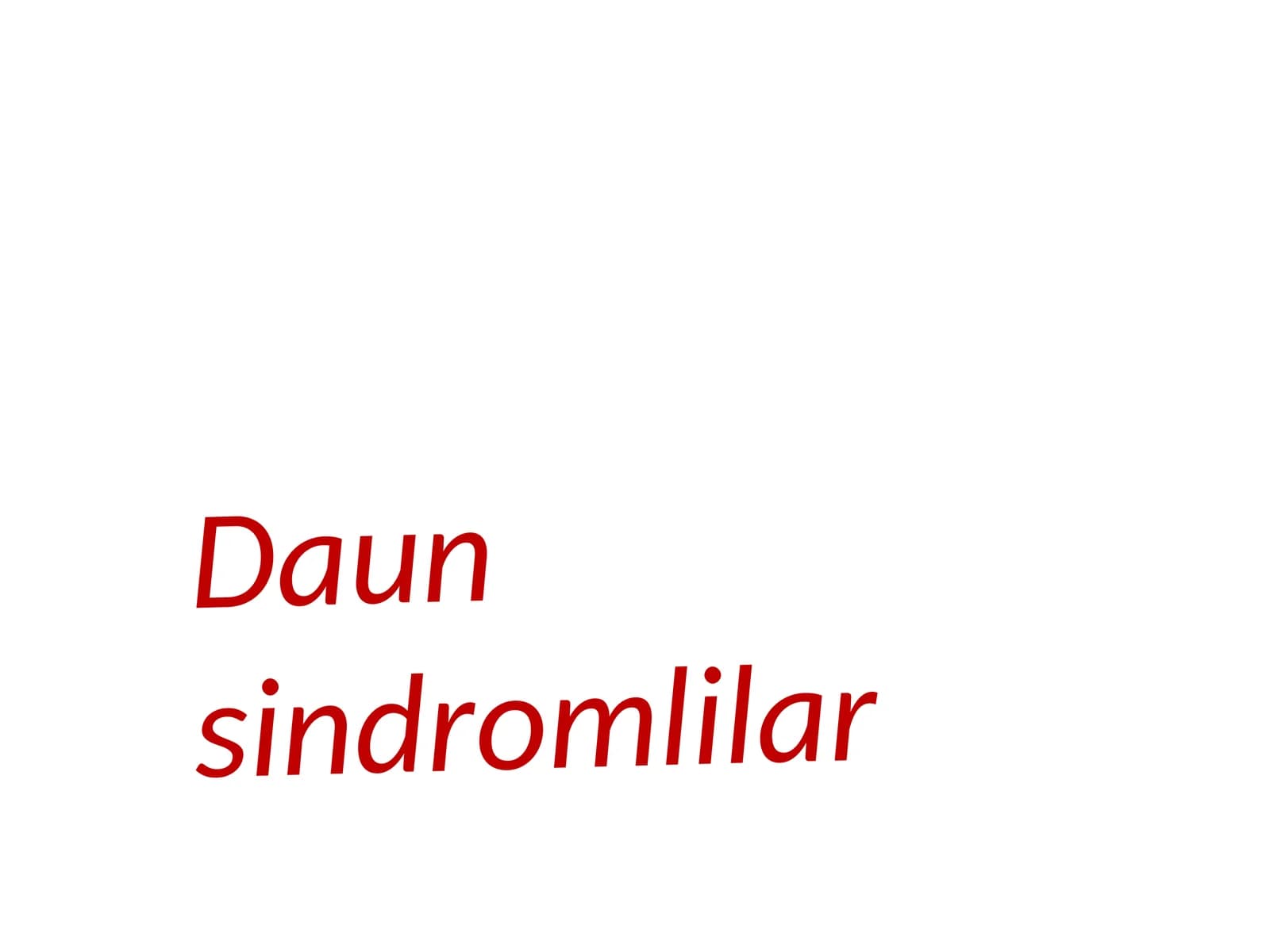Daun sindromlilar