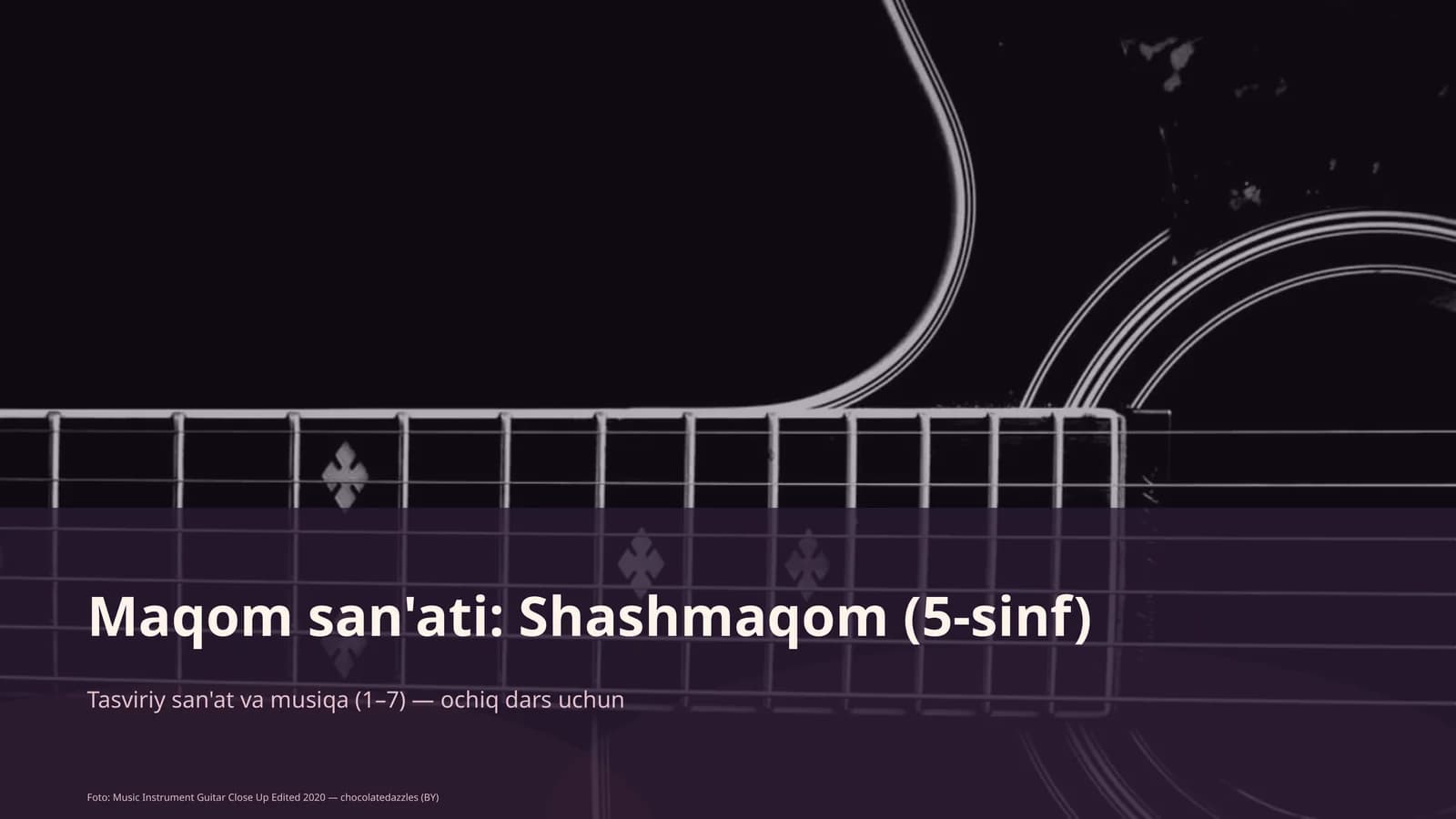 Maqom san'ati: Shashmaqom (5-sinf)