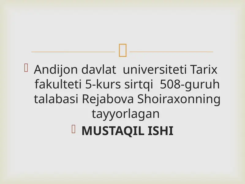 MUSTAQIL ISHI