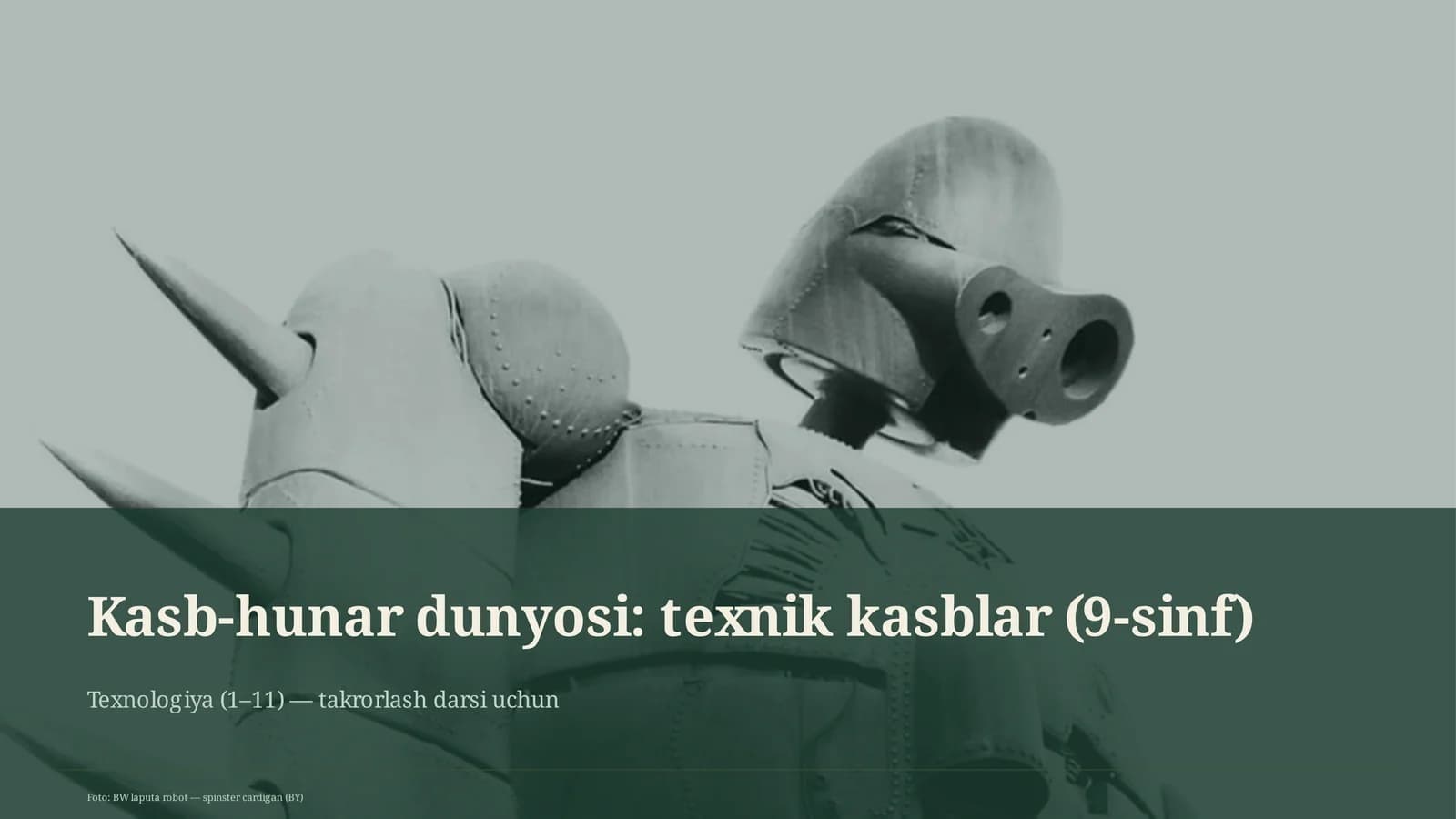 Kasb-hunar dunyosi: texnik kasblar (9-sinf)