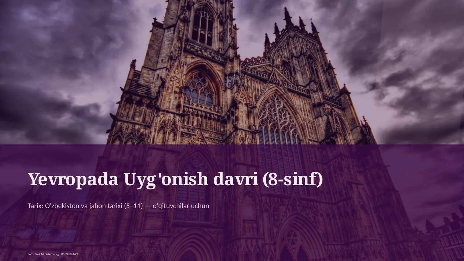 Yevropada Uyg'onish davri (8-sinf)