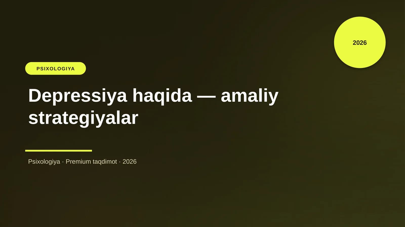Depressiya haqida — amaliy strategiyalar