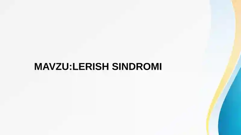 Lerish sindromi