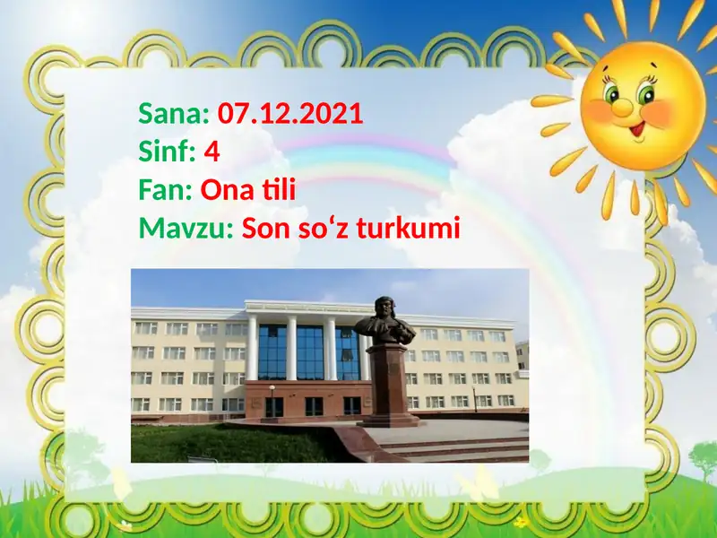 Son soʻz turkumi